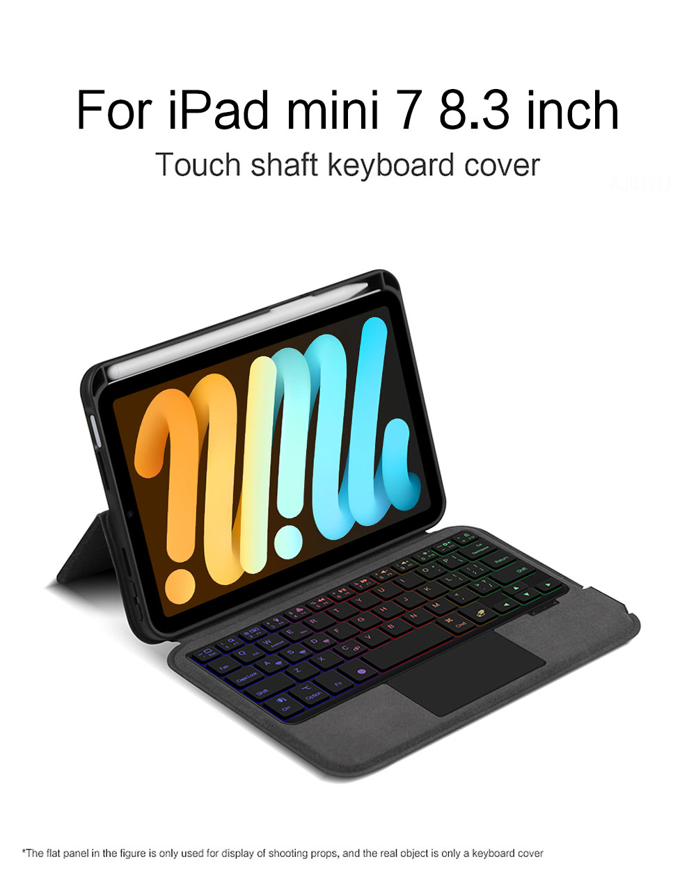 for iPad Mini 7 Keyboard Case,OnePiece 120 Degree Adjustable Kickstand