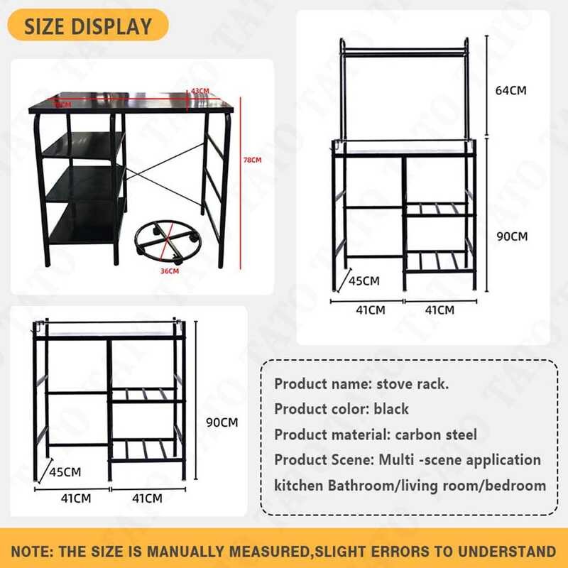 Ly Gas Stove Stand Rack Kitchen Heavy Duty Organizer Stainless Patungan