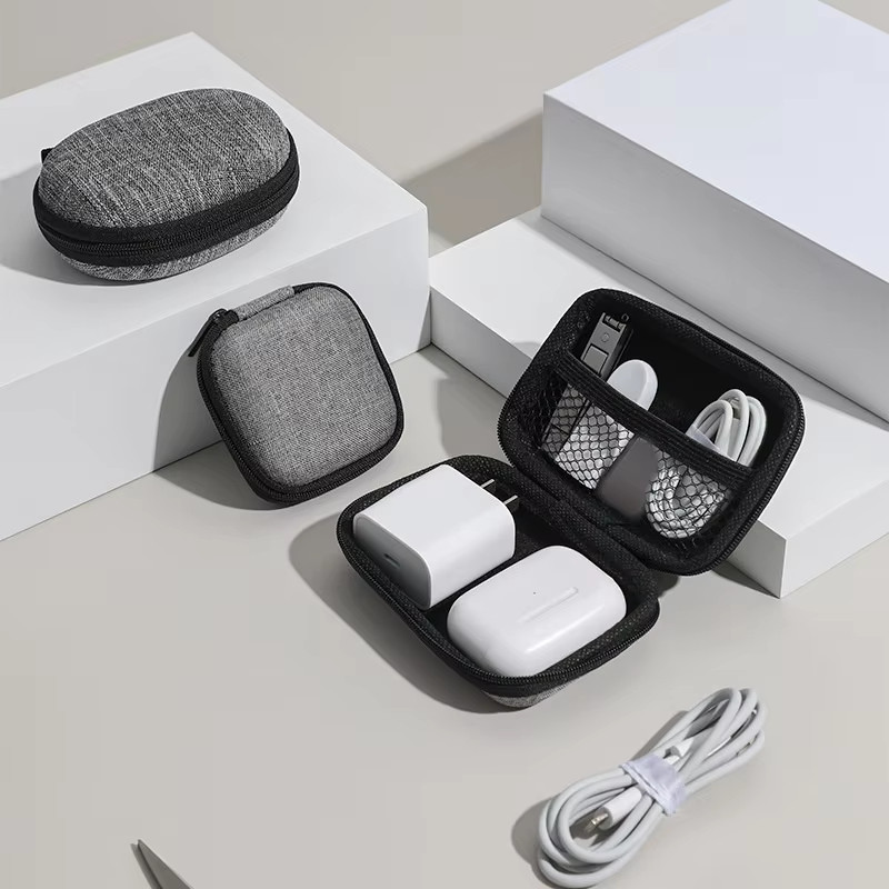 Portable Mini Hard Shell Digital Gadgets Storage Boxes Bag Artificial ...