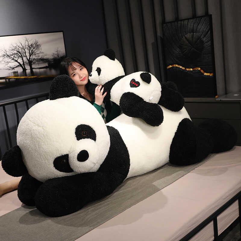 Panda 2 Giant Number Hugging Doll Cute Teddy Bear Plush Toy Girl ...