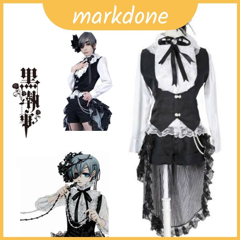 Exquisite Butler Black Ciel Phantomhive Cosplay Costume With Stitches ...