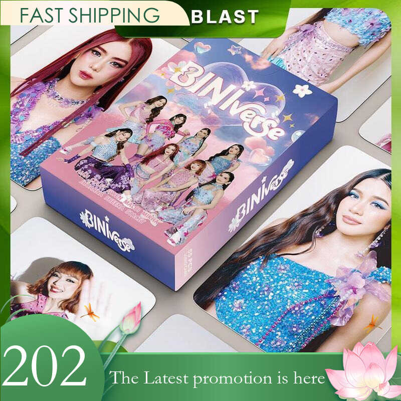 55Pcs/Box Bini Talaarawan Laser Photo Card Holographic Photocards BINI ...