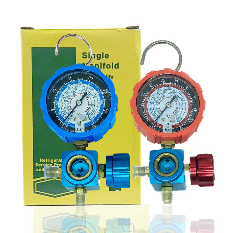Condition Air Set For R410A R22 R134a R404A Refrigerants Manifold Gauge ...