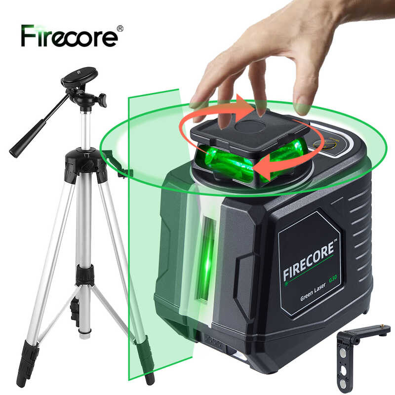 Laser FIRECORE Level 5 Green Beam Cross es 360 Pulse mode Self-Leveg ...