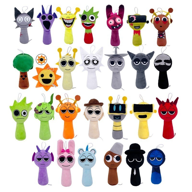 Sprunki Incredibox Plushie Wenda Gray Oren Raddy Plush Dolls Stuffed ...