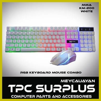 ∈ ㍿ MMA KM-200 Keyboard and Mouse Bundle Black and White | Shopee ...
