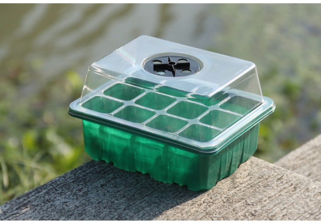 Nursery 12 holes Dome Lid Nursery Germinating Propagating Seedling ...