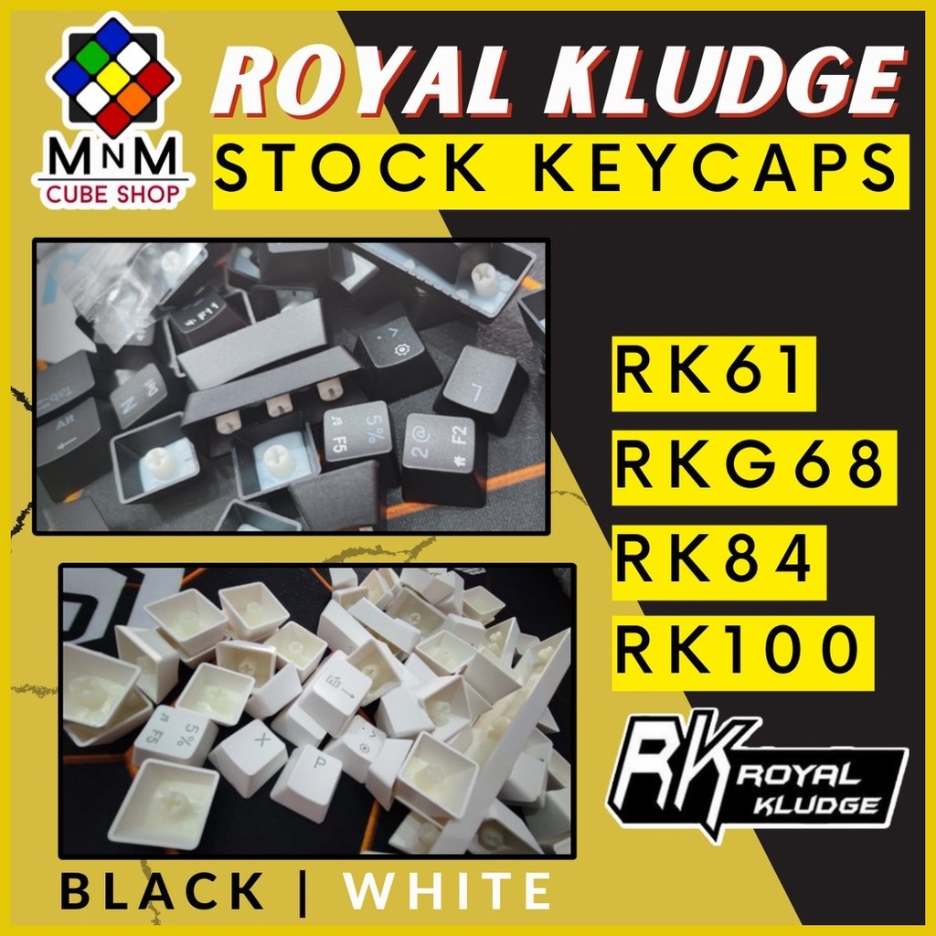 RK Stock Keycaps Royal Kludge rk68+ RK98 RK61 RKG68 RK84 RK100 Black ...