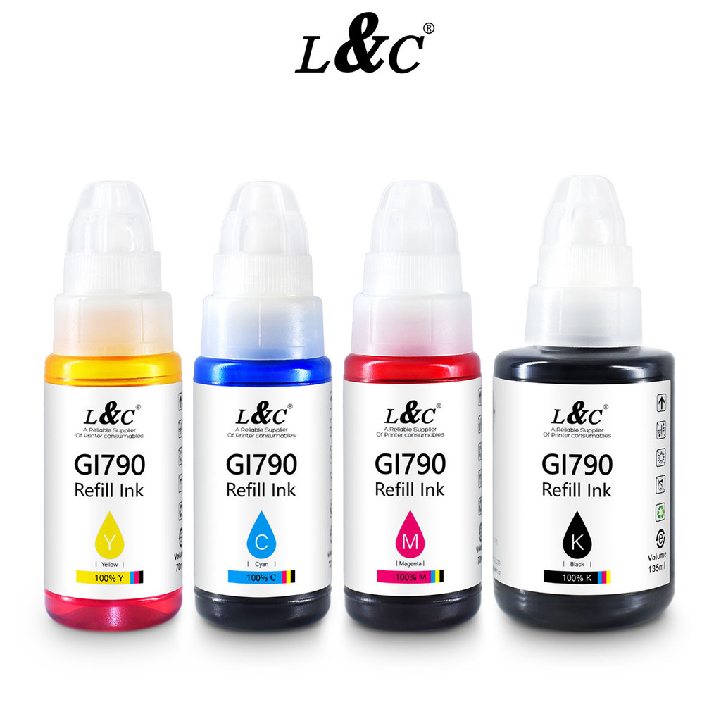 L&C Ink Refill ink for 790 890 Ink Dye Ink For Canon Printer G1010 ...