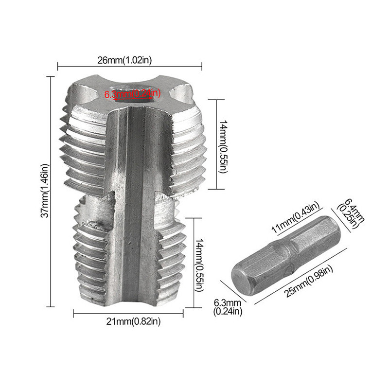 Water Pipe Inner Hole Thread Opener Water Pipe Plate Teeth Set 1/2Inch ...