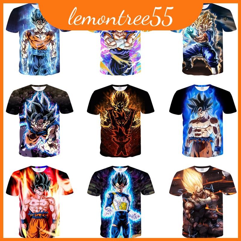 Fashionable Summer Tee Dragon Ball Z Goku Super Saiyan 3d Print Casual ...