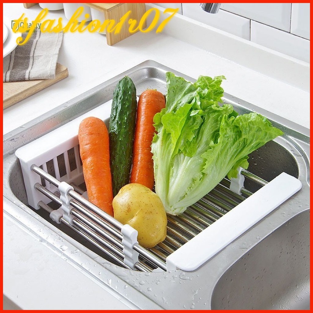 TS Retractable Sink Water Filter Rack Drain Basket Stainless Steel ...