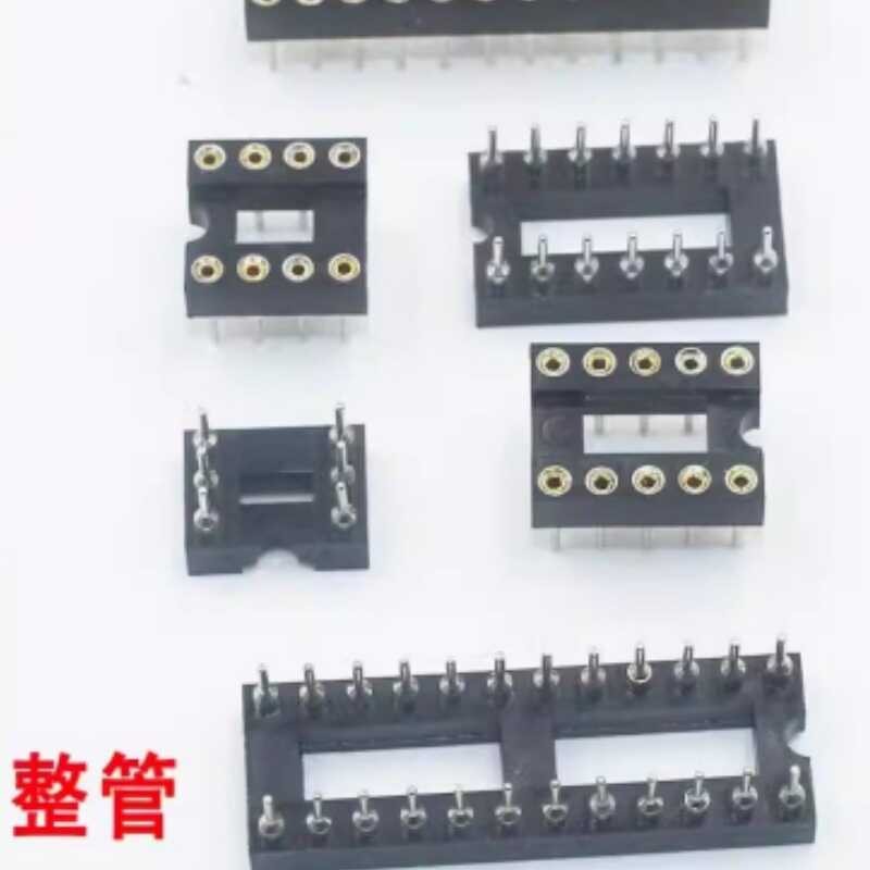 2.54MM pitch circular hole IC socket integrated block direct insertion ...