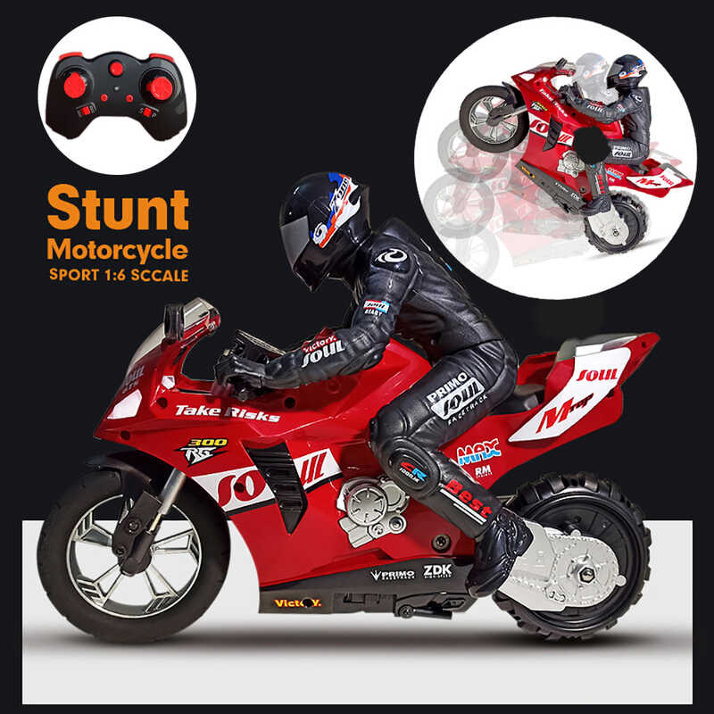 Remote 2.4G Control Motorcycle Radio Electronic Dift Racing Cars 1:16 ...