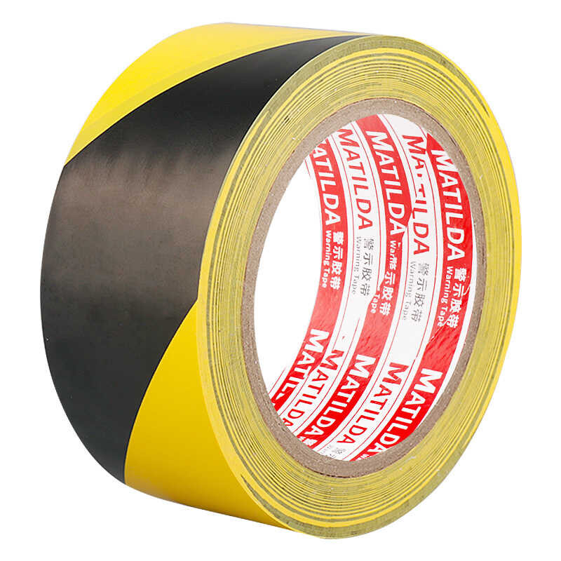 Warning Tape, Black Yellow PVC Floor Sticker, Colored Identification ...