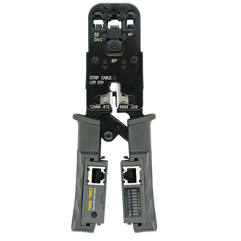 2 in 1 Wire Crimping and Testing Pliers RJ11/12/45 Cable Crimper Wire ...