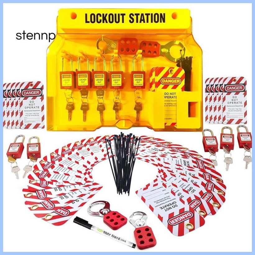 Lockout Tagout Station for Safe Electrical Lockouts,2Hasps,25Loto Tags ...