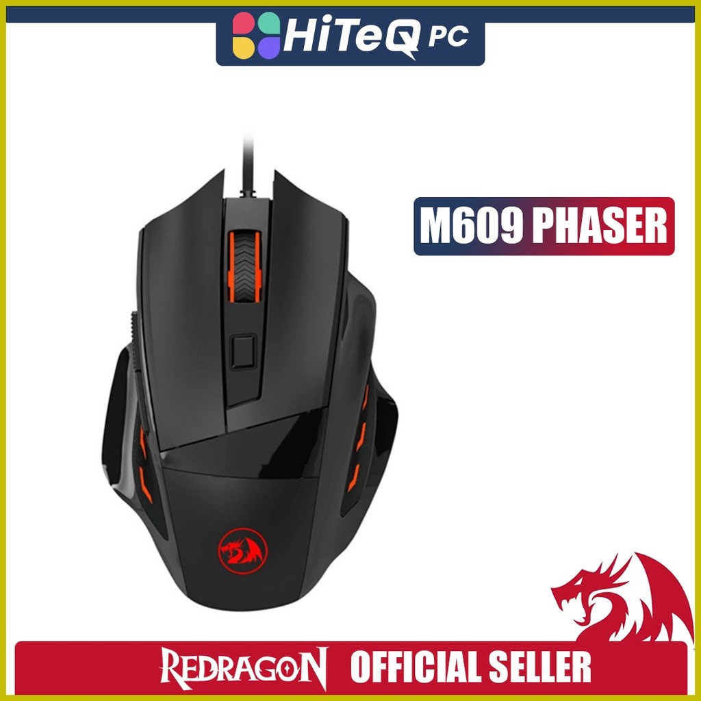 ♀ HiteqPC | Redragon M609 Phaser RGB Wired Gaming Mouse (Black ...