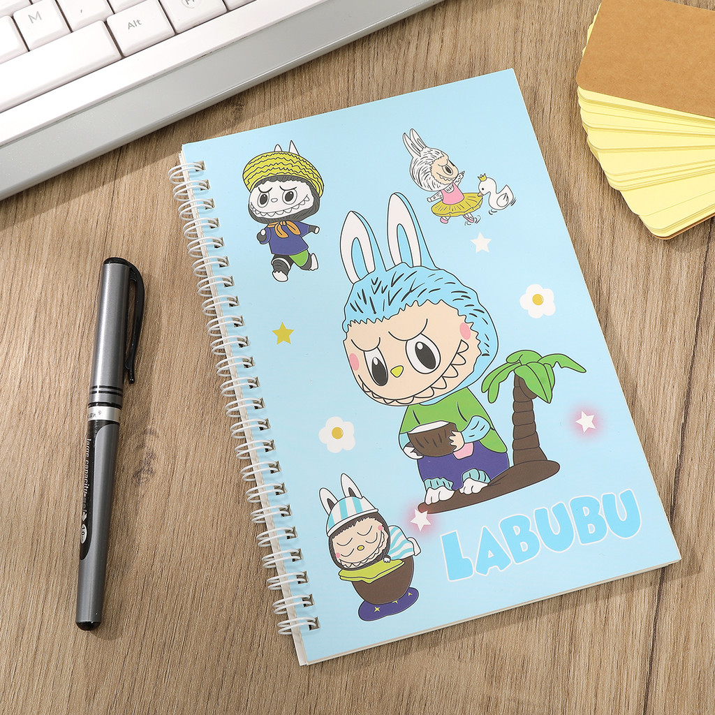 A5 Labubu Cartoon Notebook Cute Design Spiral Notebook Notepad for ...