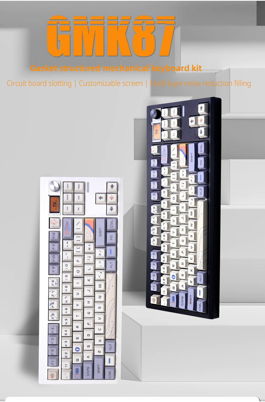 Zuoya Gmk87 mechanical keyboard kit hot swappable gaming keyboard with ...