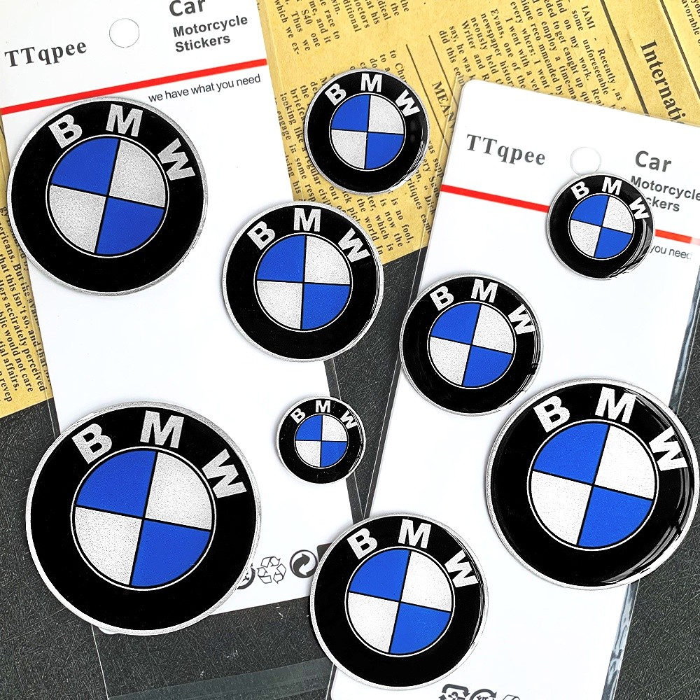 BMW Logo Reflective 3D Gel Sticker Car Front Hood Sticker Trunk Rear ...