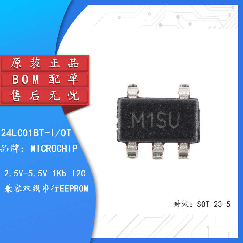 Original 24LC01BT-I/OT SOT-23-5 1Kb I2C compatible dual line serial ...