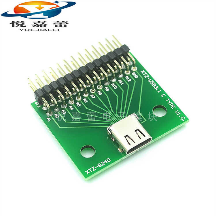 Insert TYPE C female test board USB 3.1 with PCB board 24P female ...