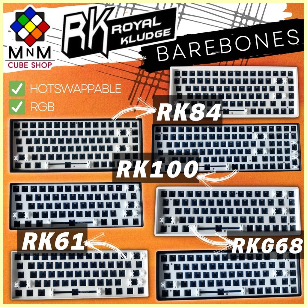 ஐ ♞Barebones RK RGB Royal Kludge RK98 RK61 RKG68 RK84 RK87 RK100 Tri ...