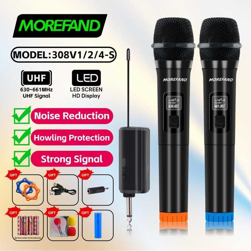 308V-S Black Portable Ating Mic, Wireless Microphone Receiver, Wireless ...