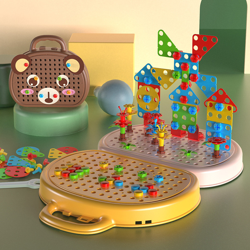 DIY Toy with Electric Drill Tool Screwdriver for Kids Cute Cartoon 3D ...