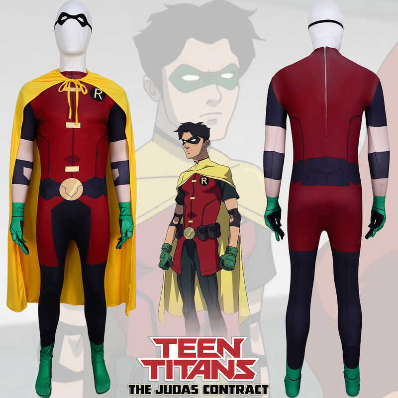 Teenage 8af Titan Robin cosplay costume Batman cloak set Halloween ...