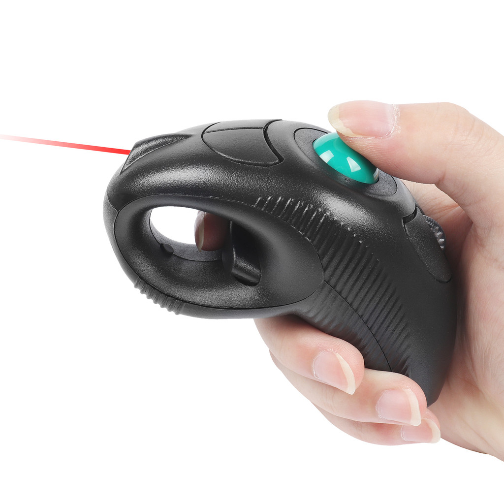 Wireless Track Laser Mouse 2.4Ghz Wired Thumb-Controlled Digital ...