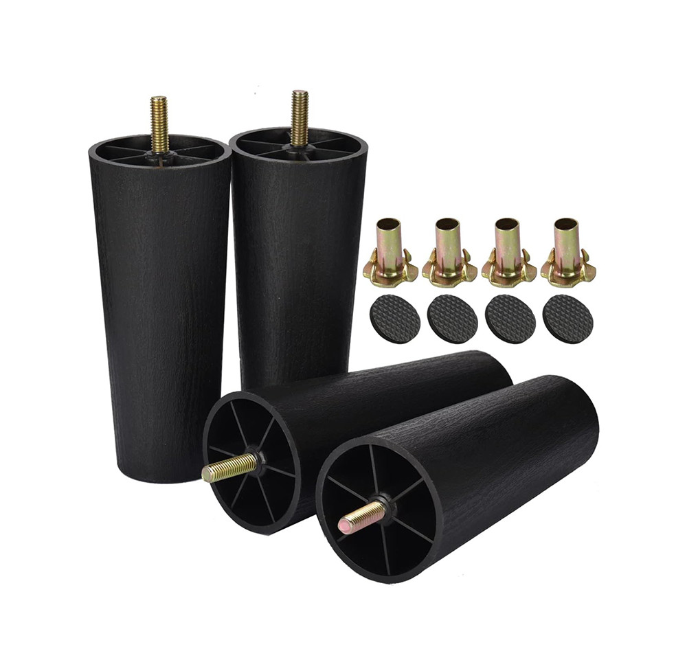 Plastic Furniture Legs, 4Pcs Modern Tapered Round Replacement with ...