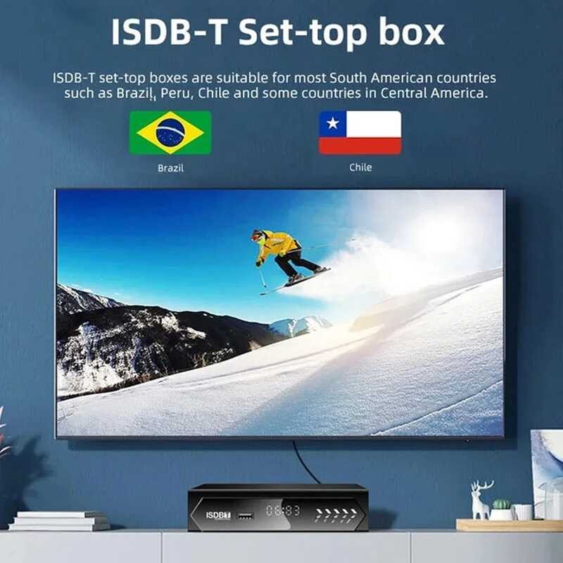 TDT Chile Tuner 1080P ISDB-T Set Top Box HD Terrestrial Digital Decoder ...