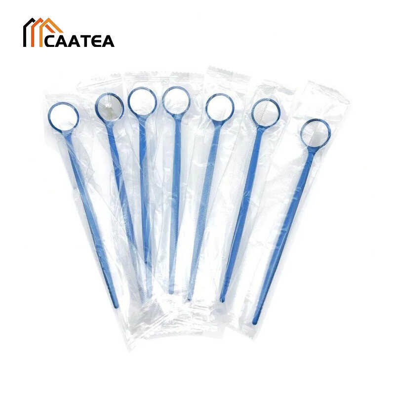JMU 100-Pack Disposable Dental Mouth Mirrors - Individually Wrapped Oral Exam Mirrors