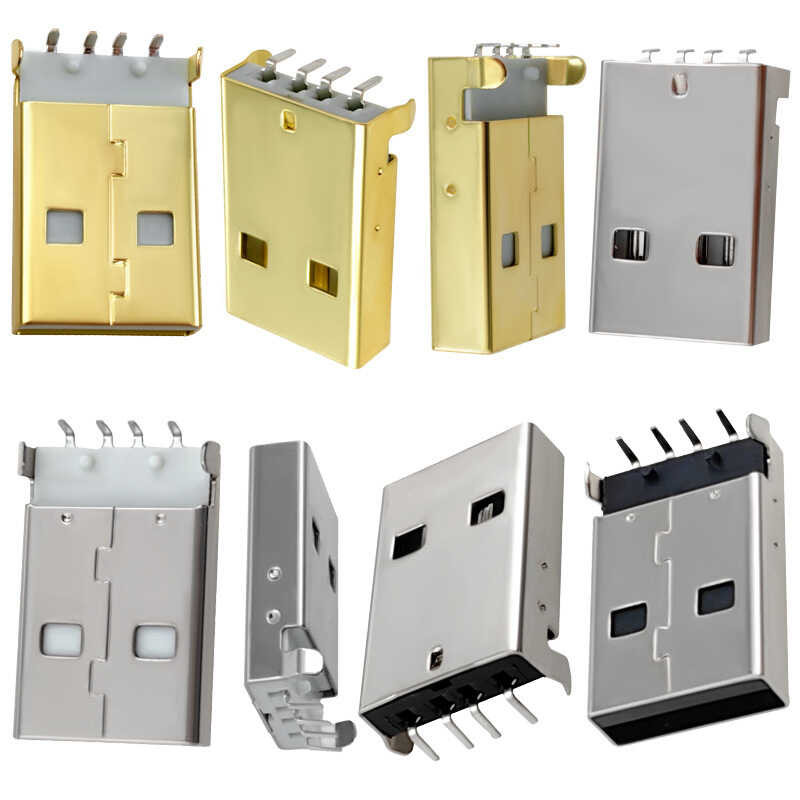 USB male connector, USB interface, A-type plug connector combination ...