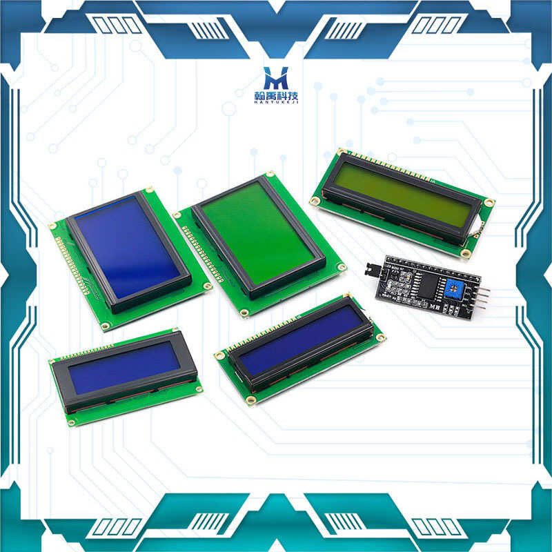 Blue/yellow green screen 1602A/204A/12864B LCD screen 5V LCD with ...