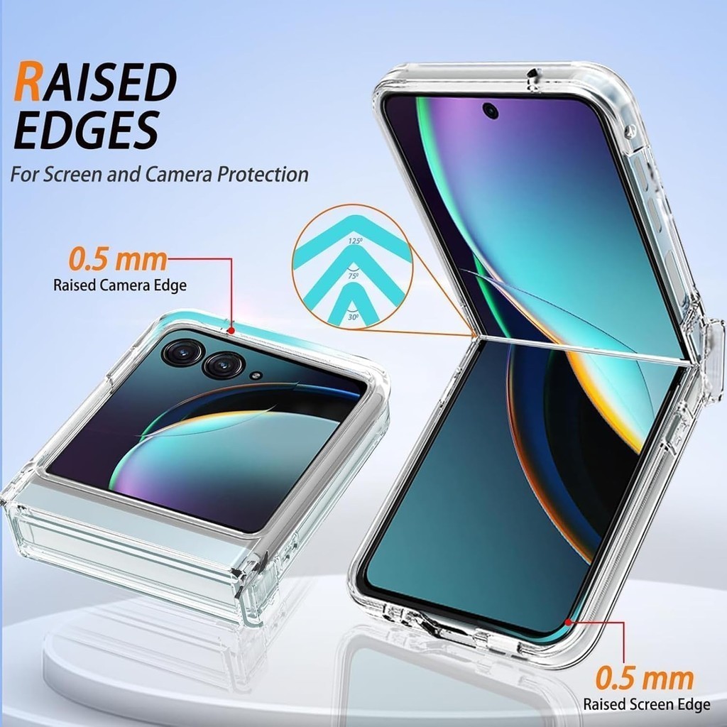 Clear Case with Hinge Protection for Motorola Razr 60 Ultra Razr 50 ...