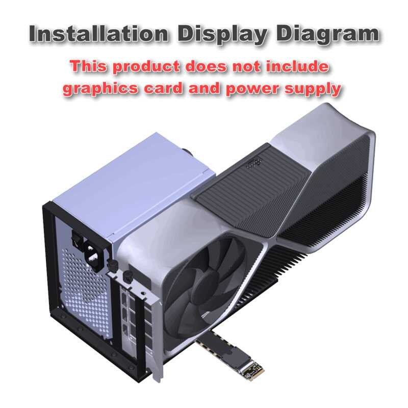 F43SG ADT-k PCIe 5.0 M.2 NVMe to PCIE x16 GPU External For NUC ITX STX ...