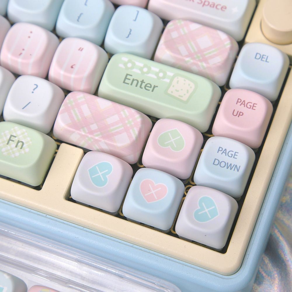 PBT Keycap MOA Mousse Mood Keycap Cute Round Macaron Color Adapted ...
