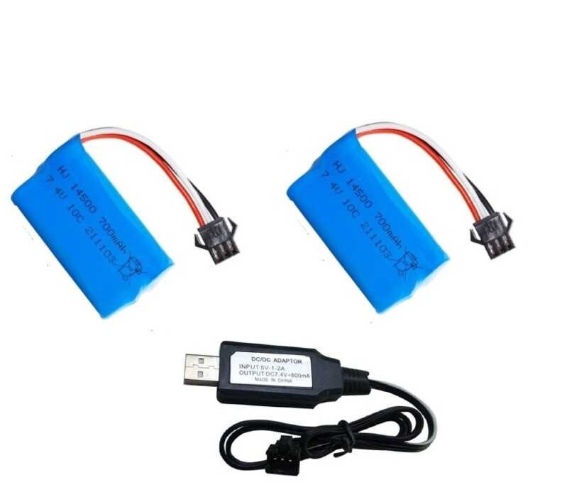 Sm3p 2 Db Plug 2S 14500 7.4V 700Mah Li-Ion Battery/Usb For Water Gel ...