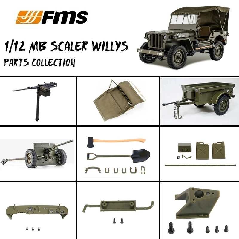 Fms Hobby 7C 3 1/12 Willys Rc Car Anti Collision Hood Window Steel ...