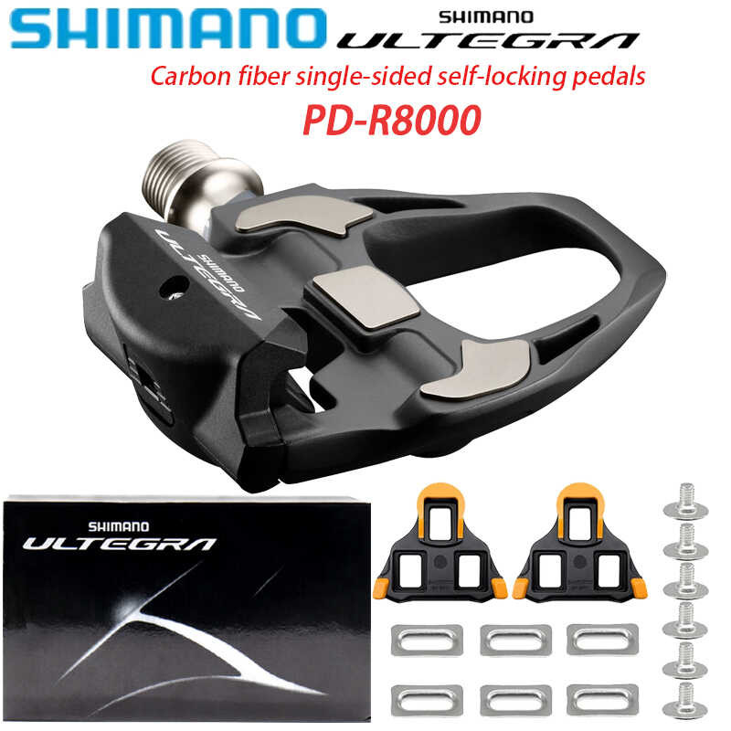 SHIMANO d ULTEGRA PD-R8000 Pedals SPD-SL Carbon Fibre Single Sided Road ...