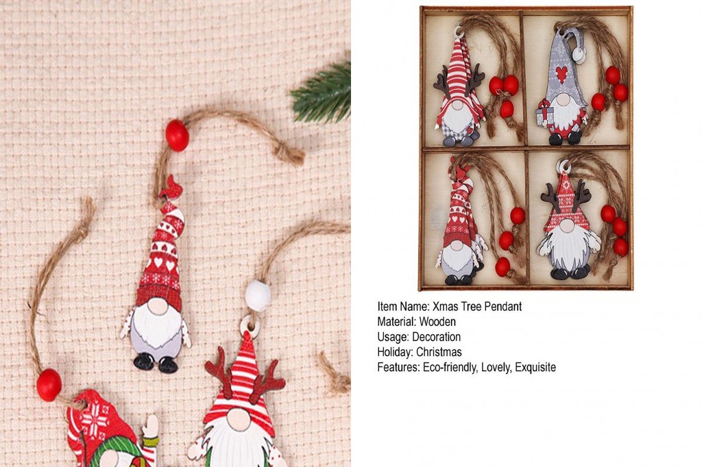 [TM] 12Pcs Couple Styles Christmas Tree Decoration Faceless Doll ...