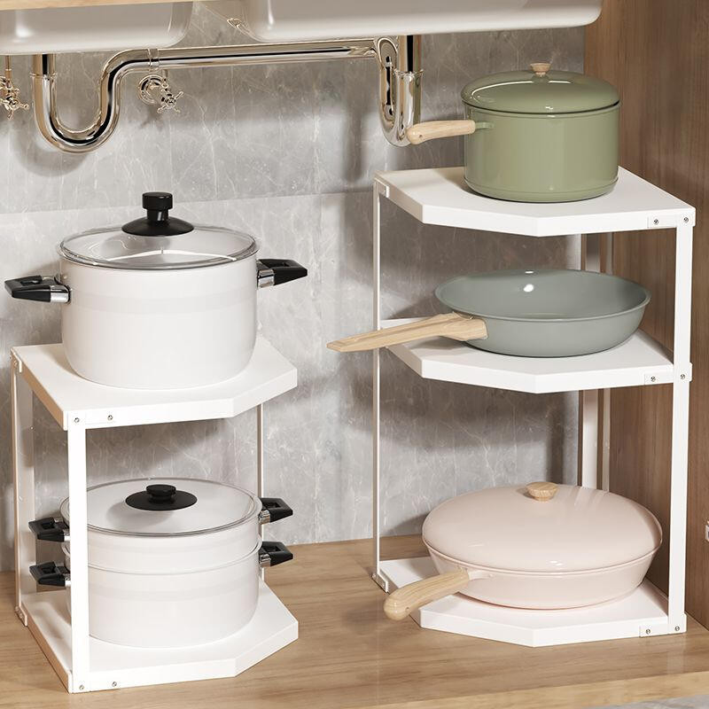 Kitchen Rack Corner Pot Storage Rack Organization & Storage Pan & Pot ...