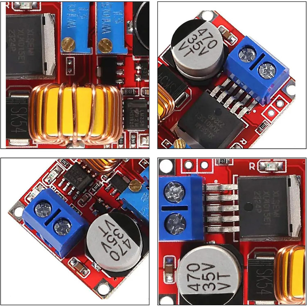 2PCS XL4015 5A Adjustable Buck Converter Module,DC to DC CC CV Lithium ...