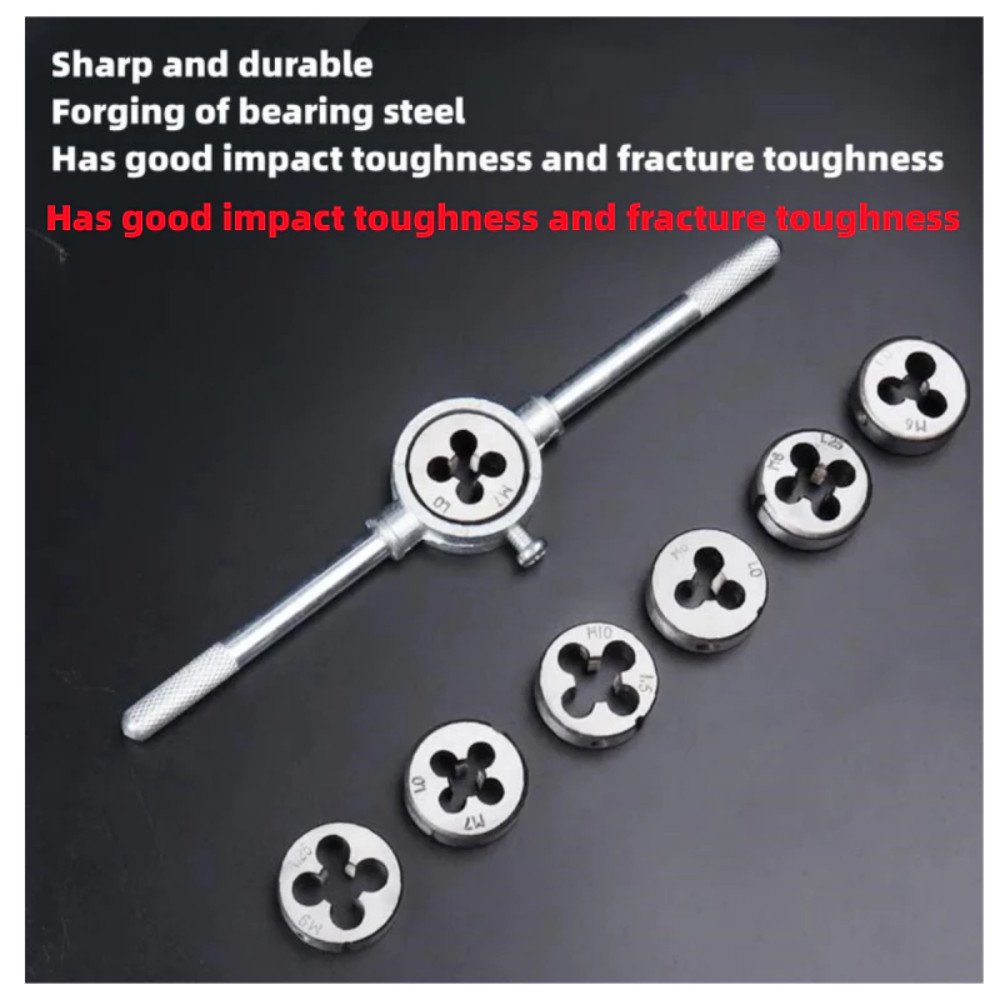 20PCS Adjustable Tap and Die Set Hand Tap Wrench threader Metric ...