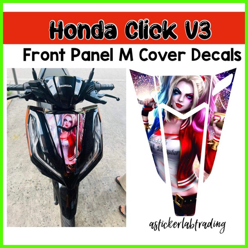 HONDA CLICK V3 FRONT PANEL M DECALS/STICKER PRINTED LAMINATED (BATCH 2 ...