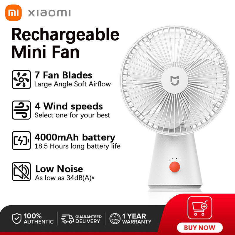 Xiaomi Mijia Mini Desk Handheld & Table 4000mAh 18.5H Long Battery Life ...