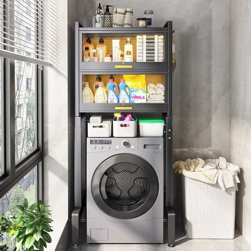 Washing machine storage rack, upper shelf, bathroom, toilet side drum ...